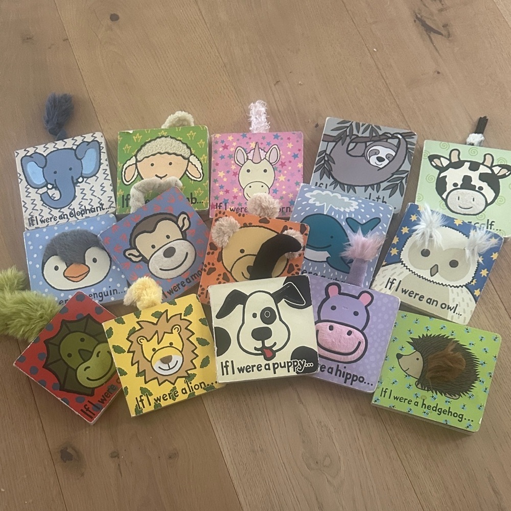 Jellycat Animal-Themed Plush Pet Books set of 15